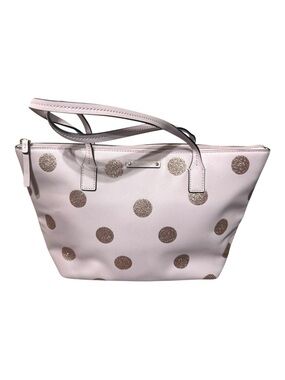 Kate Spade Hani Haven Lane Plumdawn Pink Polka Dot Handbag